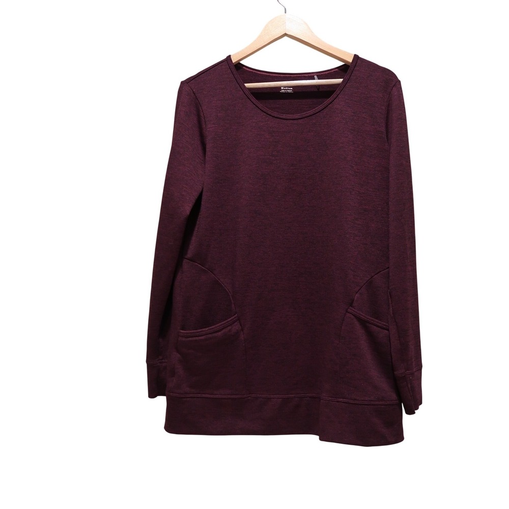 Toad & Co Intermezzo Pullover Shirt Burgundy Medium Activewear Gorpcore‎ Hiking